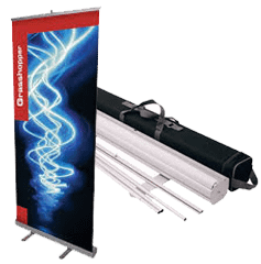 Roller banner stand